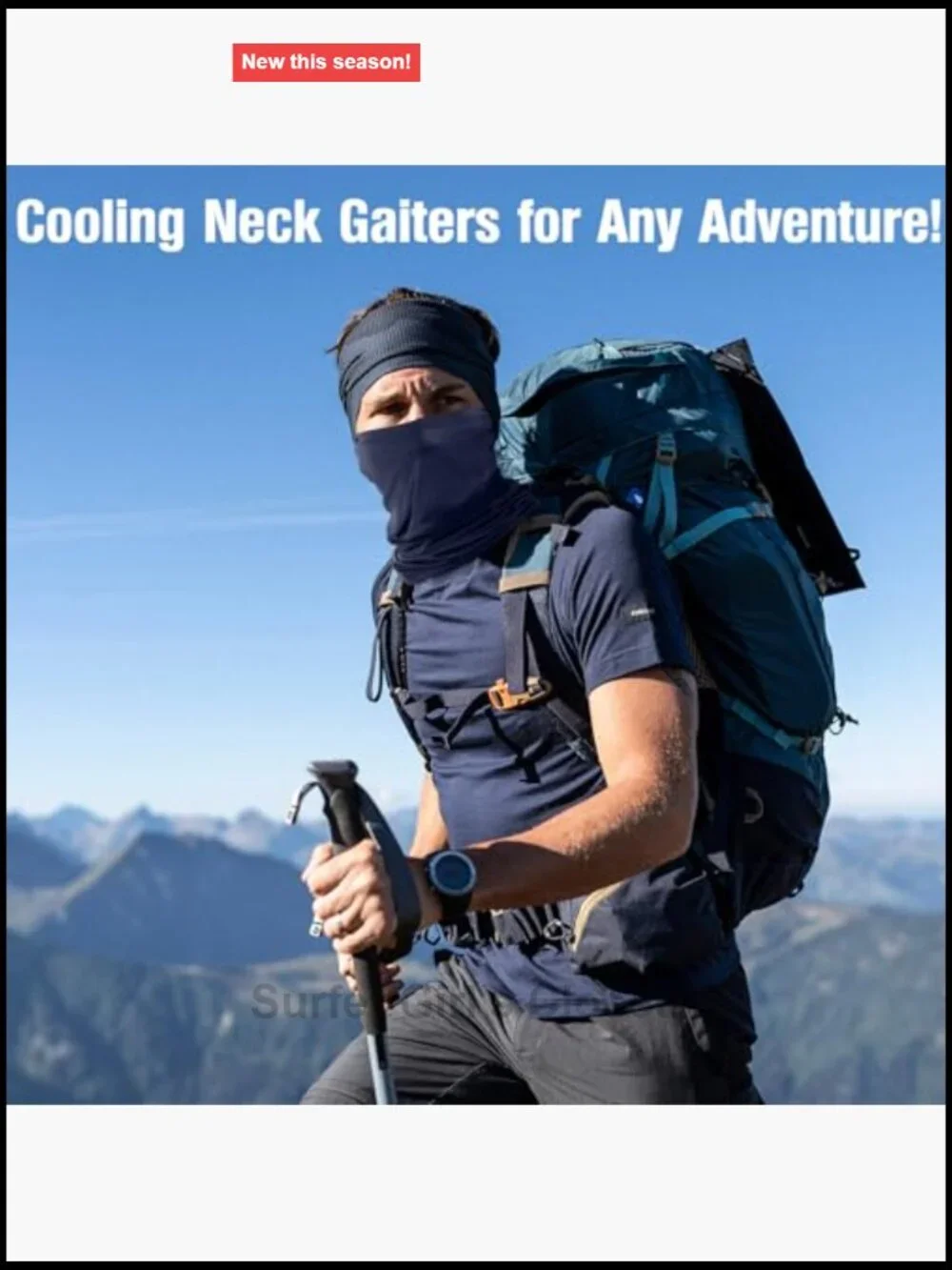 6 Pack Cooling Neck Gaiter UV Protection Sun Mask Face Scarf for Hiking
